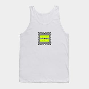 Checkerboard Equality neon yellow Tank Top